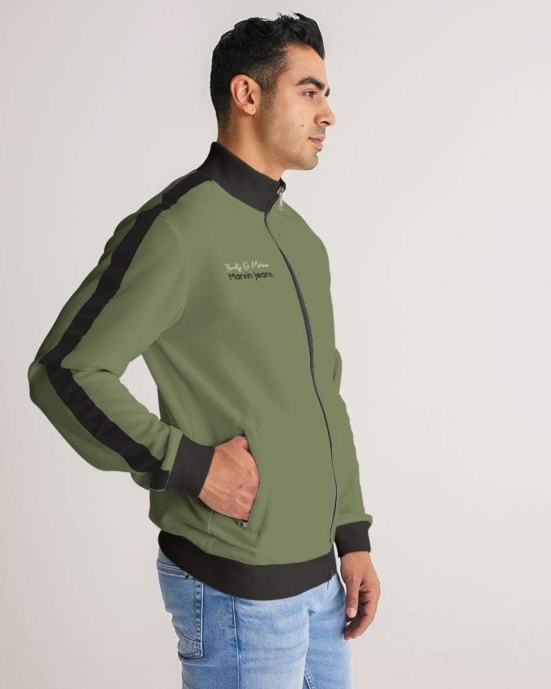 "It's the BRAND for me" Men's All-Over Print Stripe Sleeve Track Jacket