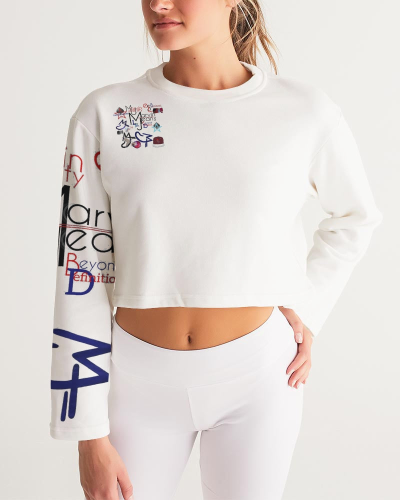 Logo's Women's All-Over Print Cropped Sweatshirt