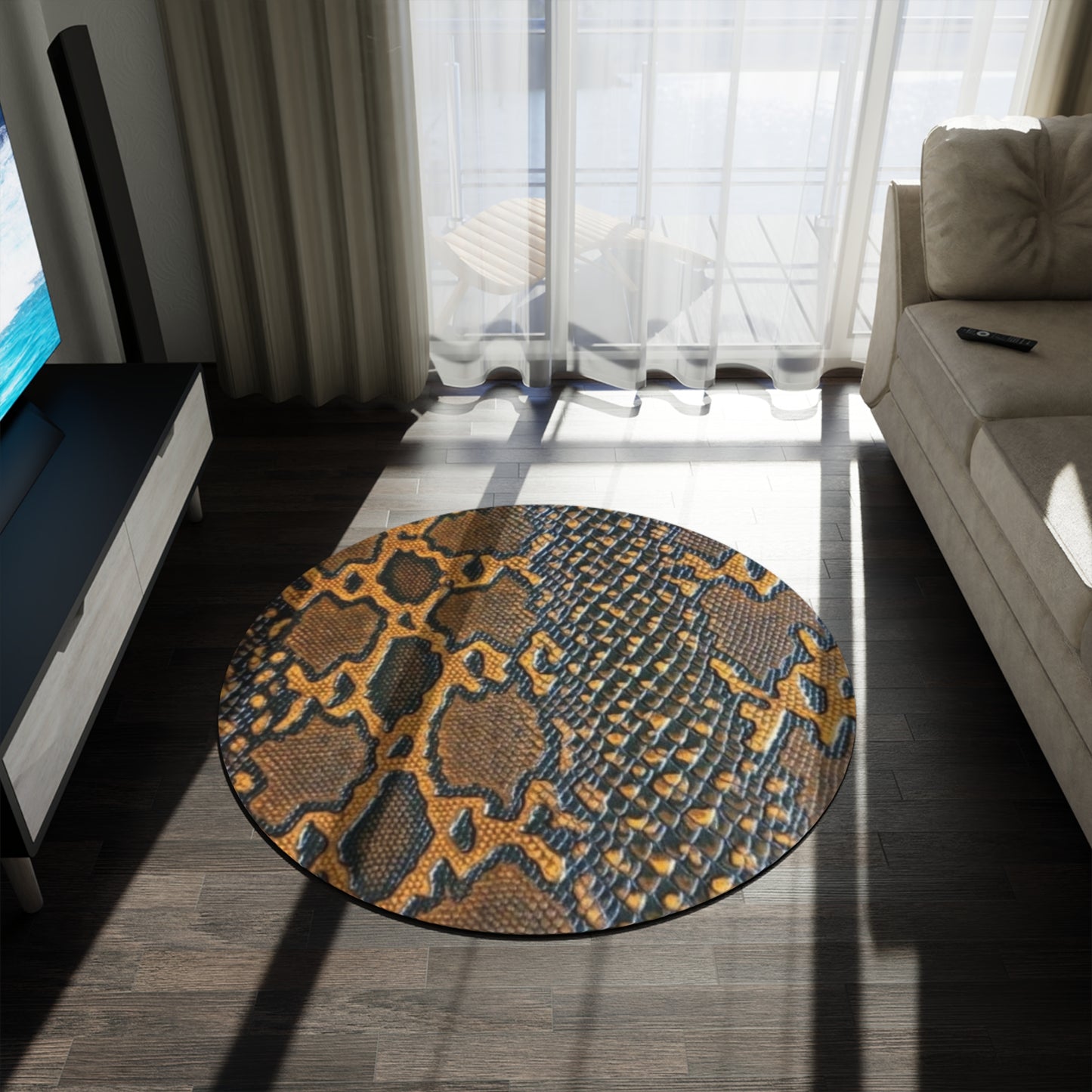 Calf print Round Rug