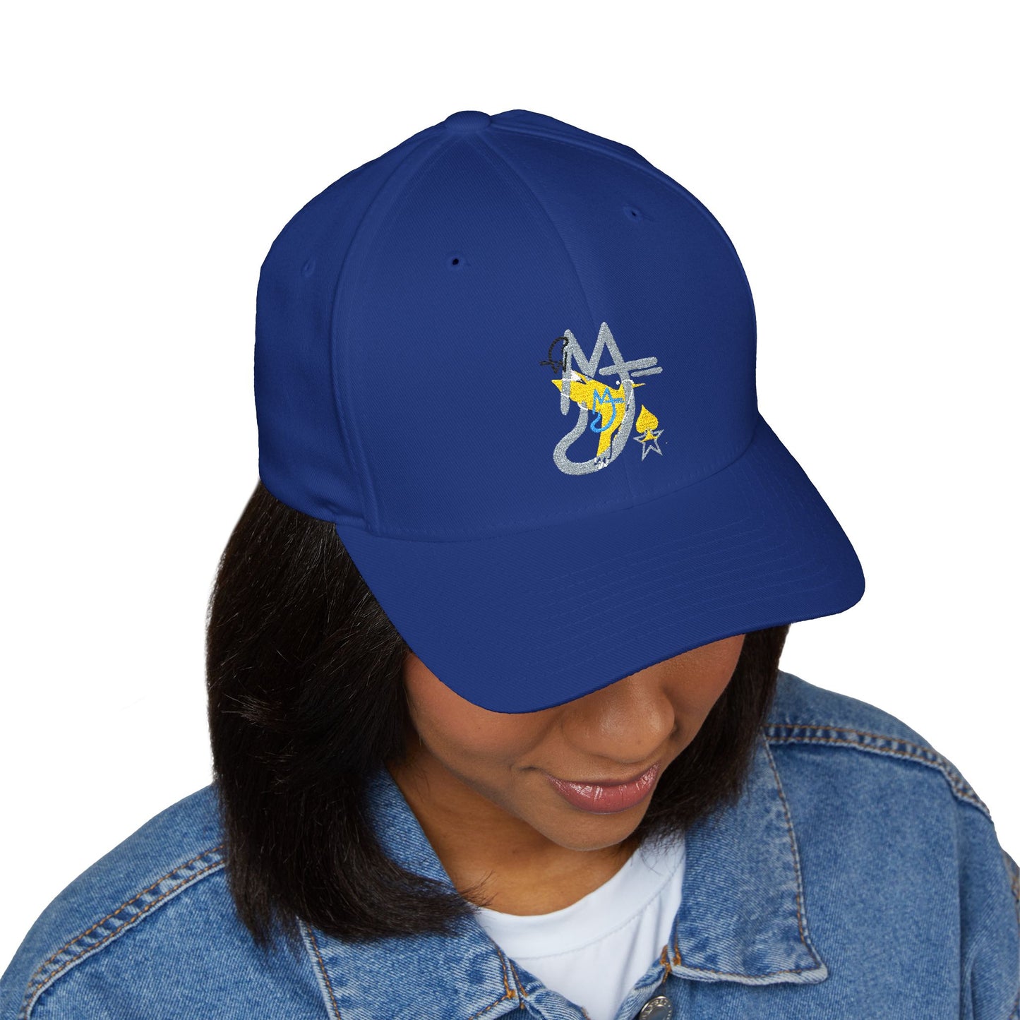 Logo's Embroidered Cap with Star Design, Fashionable Hat for Outdoor Activities, Gift for Friends, Stylish Accessory