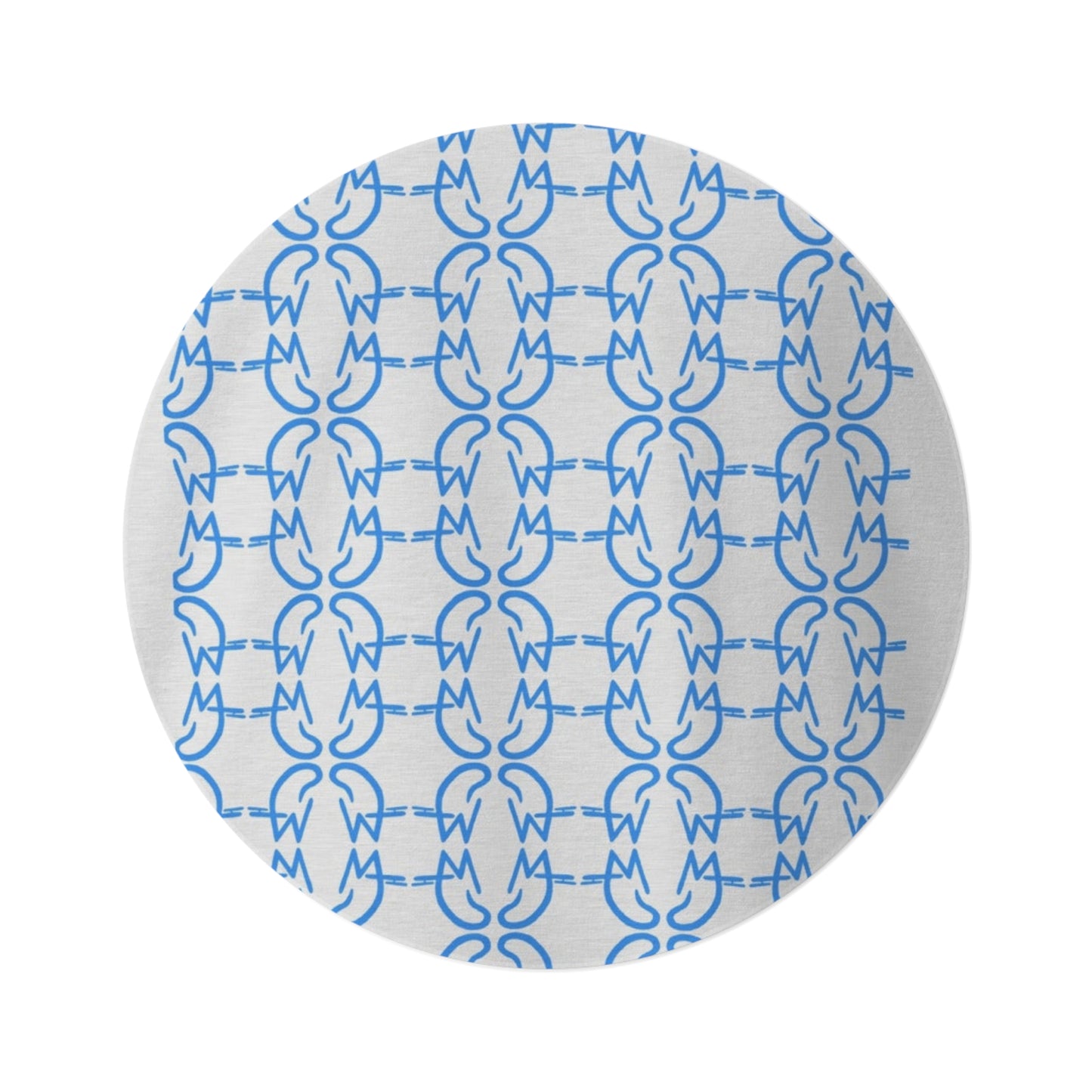 MJ Deluxe White Round Rug