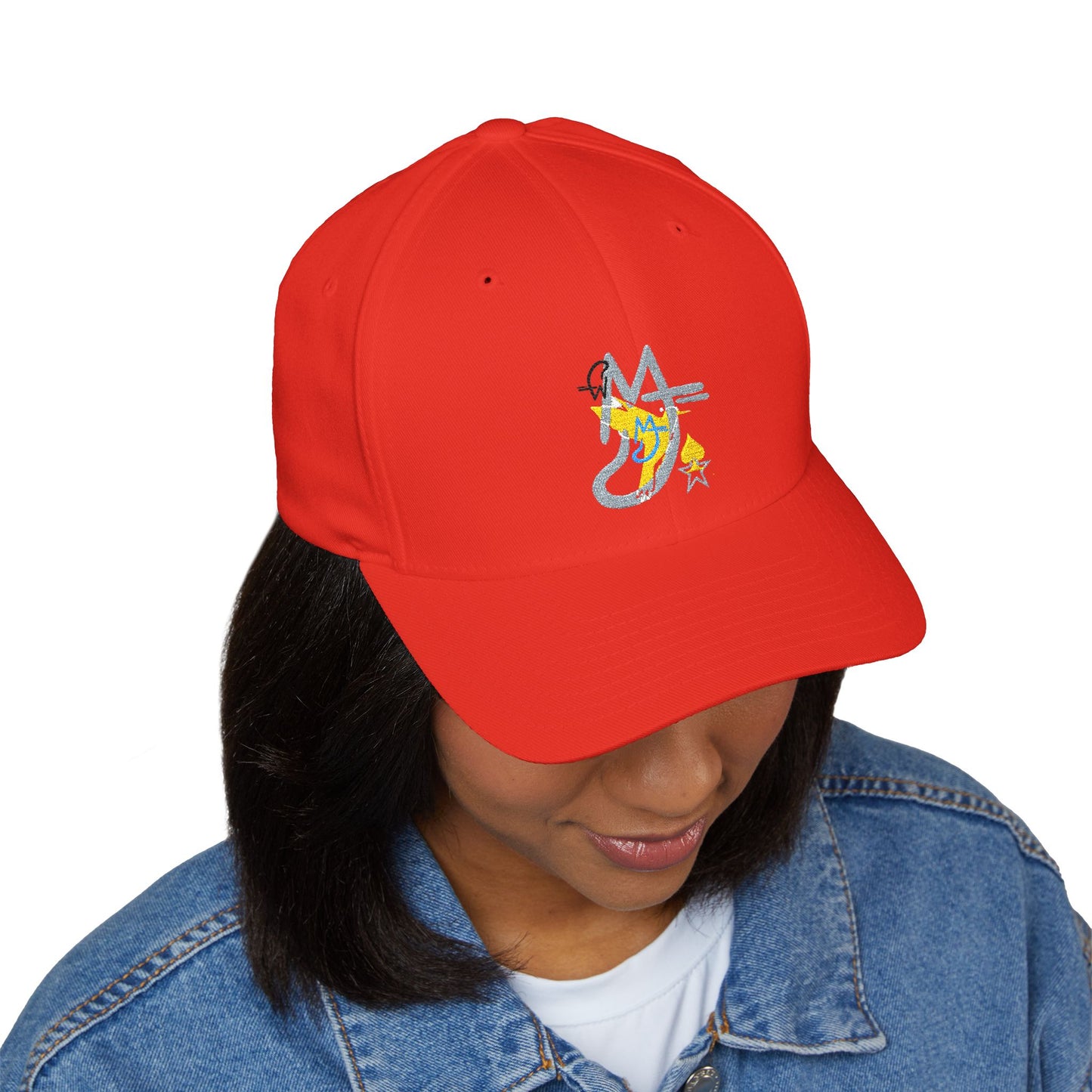 Logo's Embroidered Cap with Star Design, Fashionable Hat for Outdoor Activities, Gift for Friends, Stylish Accessory