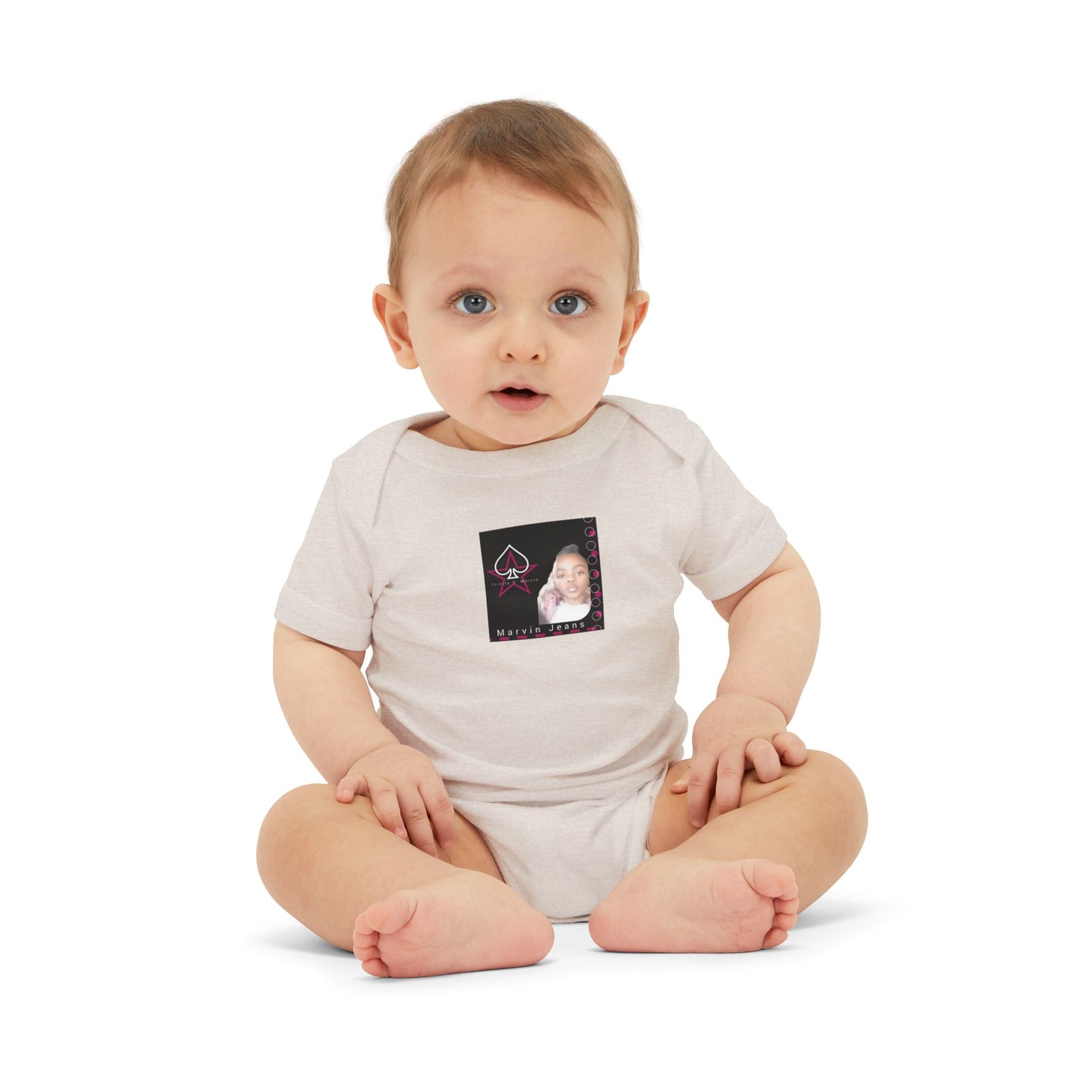 Trinity Cute Infant Jersey One Piece with Personalized Design, Baby Bodysuit, Newborn Gift, Baby Shower Present, Playtime Outfit