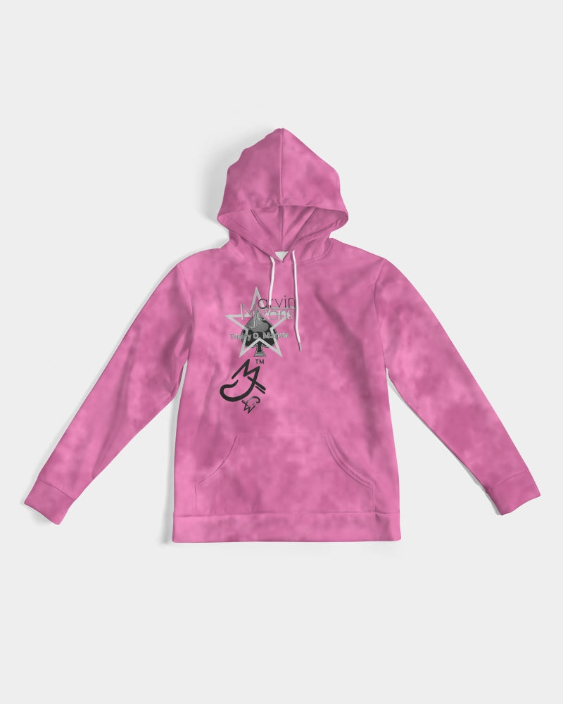 What the pink Men's All-Over Print Hoodie