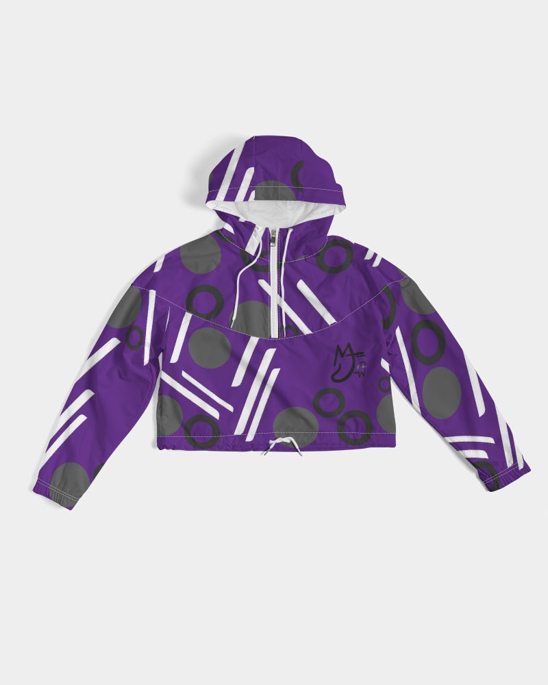 Illusion Women's All-Over Print Cropped Windbreaker