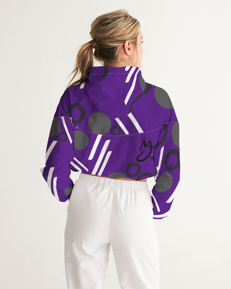 Illusion Women's All-Over Print Cropped Windbreaker