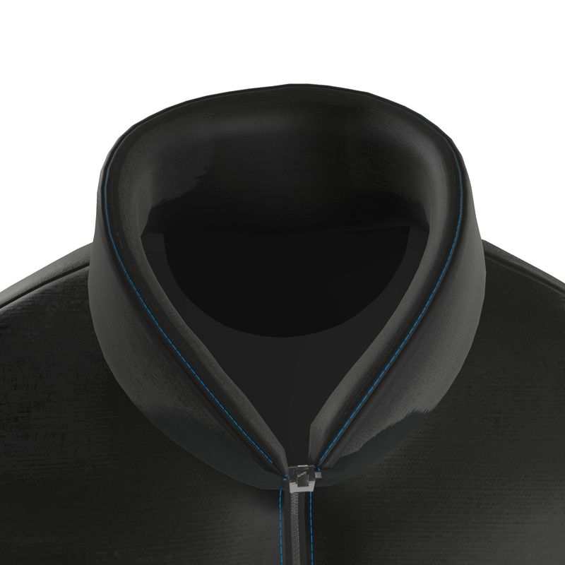 Black Gold (blue stitching) Puffer jacket