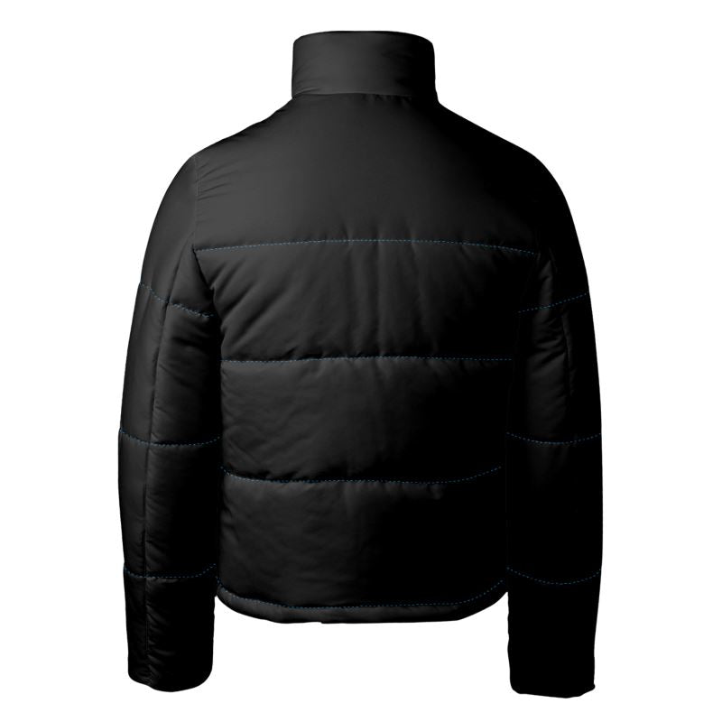Black Gold (blue stitching) Puffer jacket