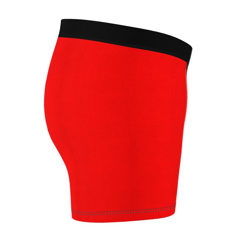 British Red & Black Cut & Sew Boxer Briefs