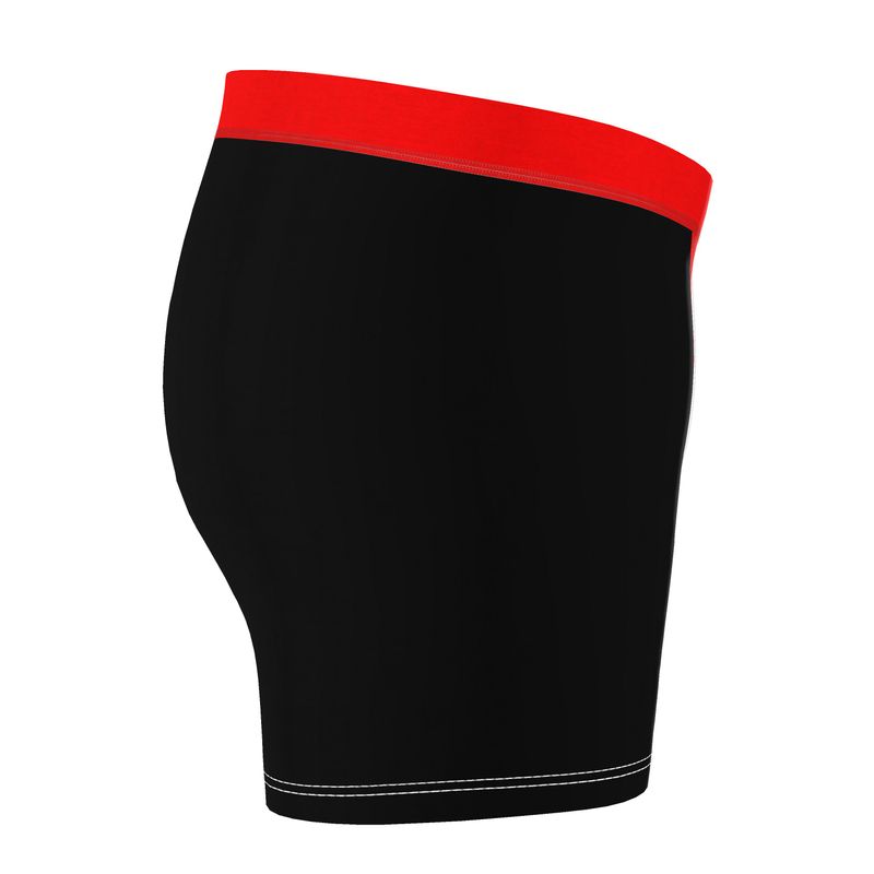 Black & British Red Cut &Sew Boxer Briefs