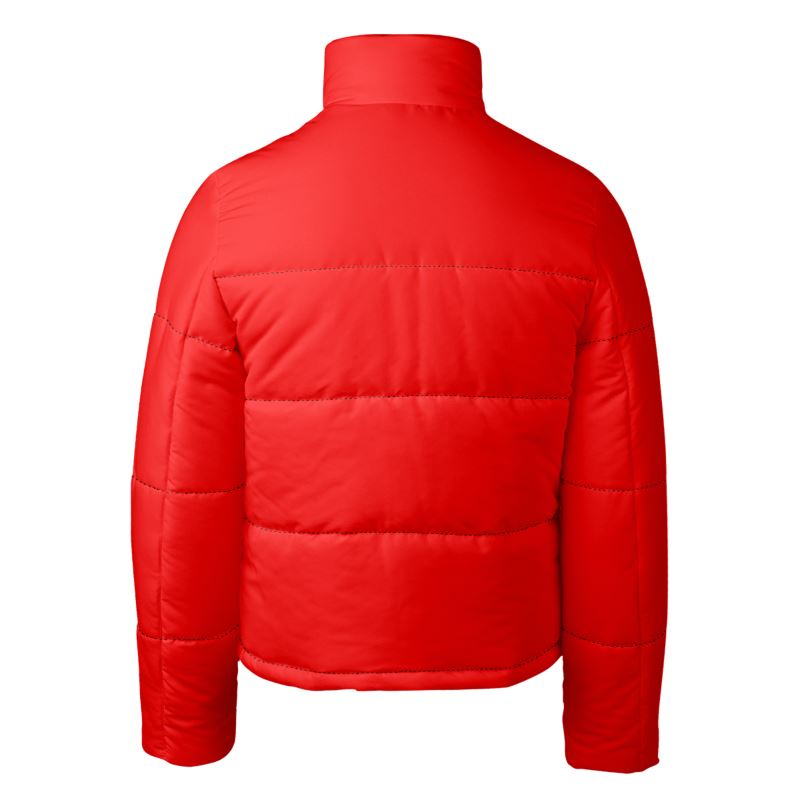 British Red (Black zip) Puffer Jacket