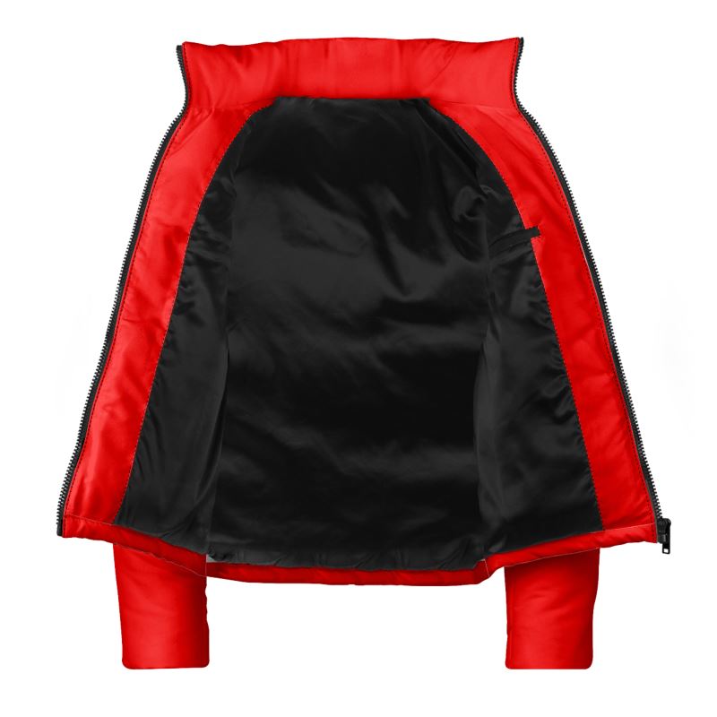 British Red (Black zip) Puffer Jacket