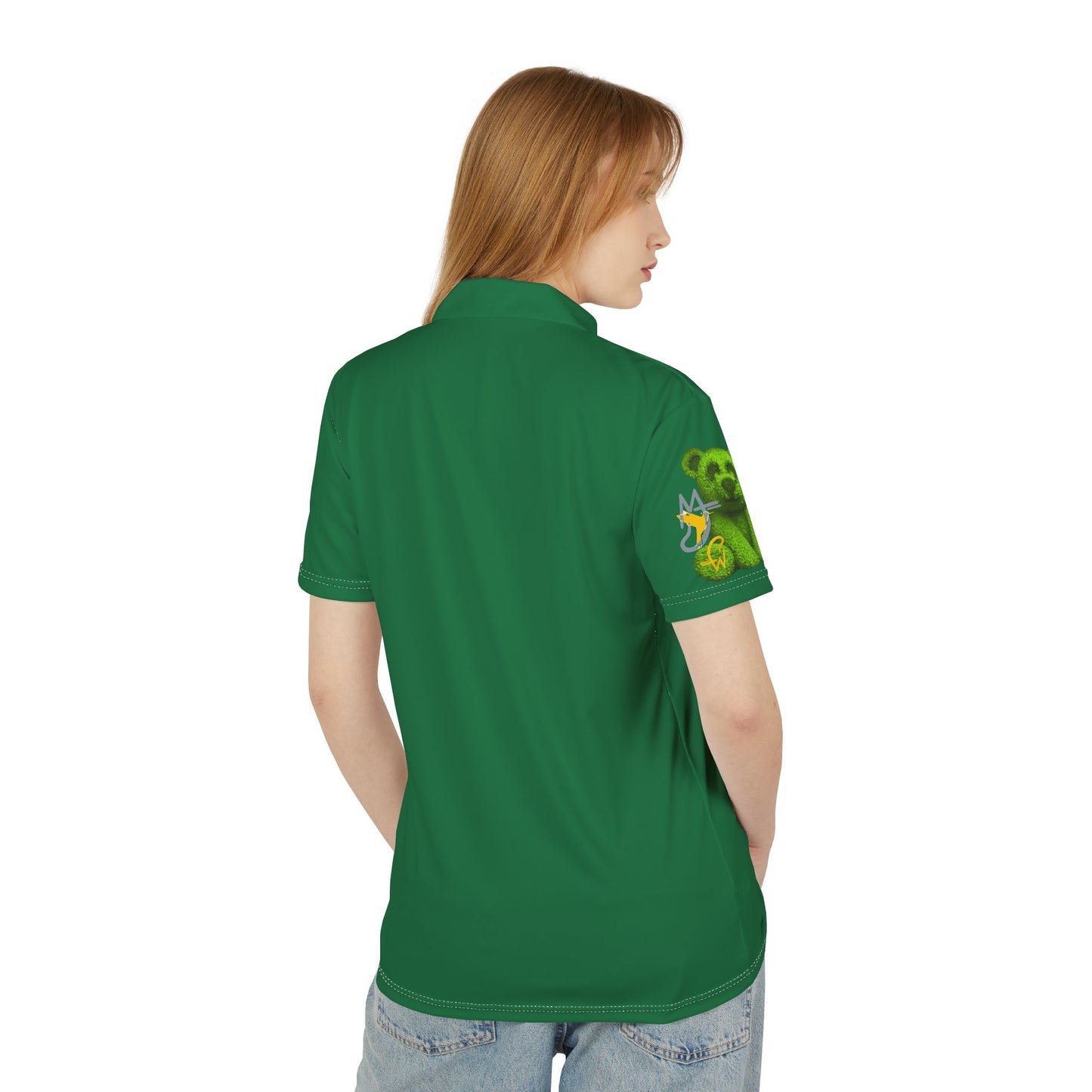 Freeport Whimsical Green Polo Shirt, Unisex Casual Tee, Fun Summer Apparel, Gift for Nature Lovers, Stylish Everyday Wear