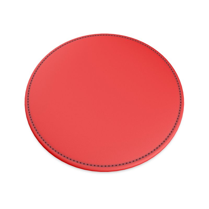 British Red Leather Coasters