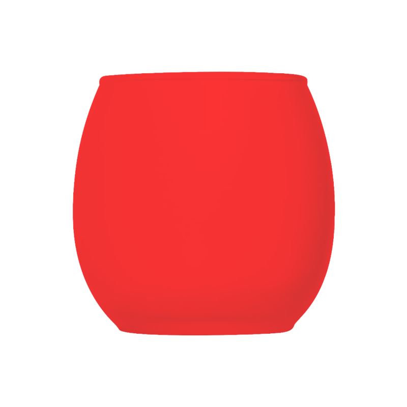 British Red Glass Tealight Candle Holder