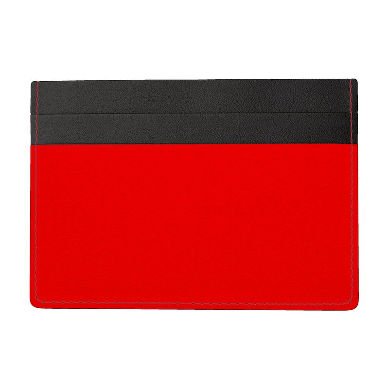 British Red Leather Card Holder