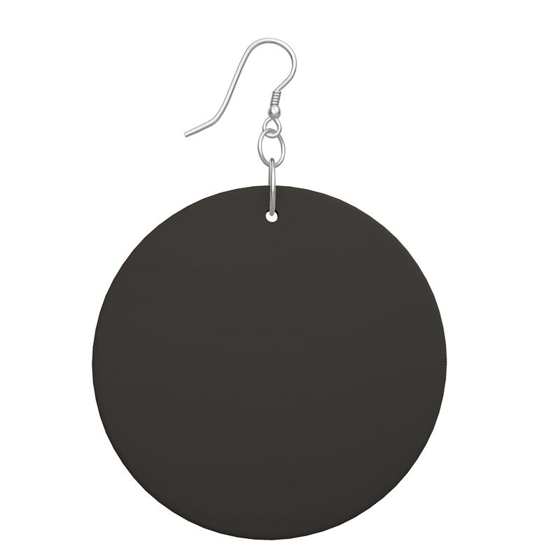 Black Gold Wooden Earrings: Organic Shape
