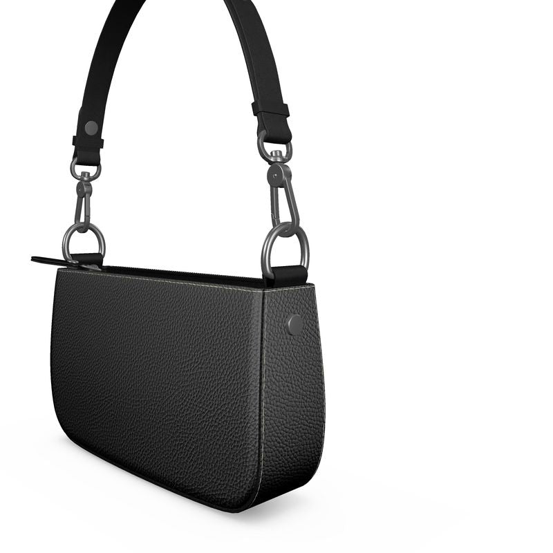 Black Gold Zip Box Bag