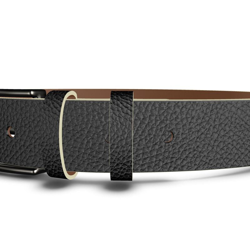 Black Gold Leather Belt
