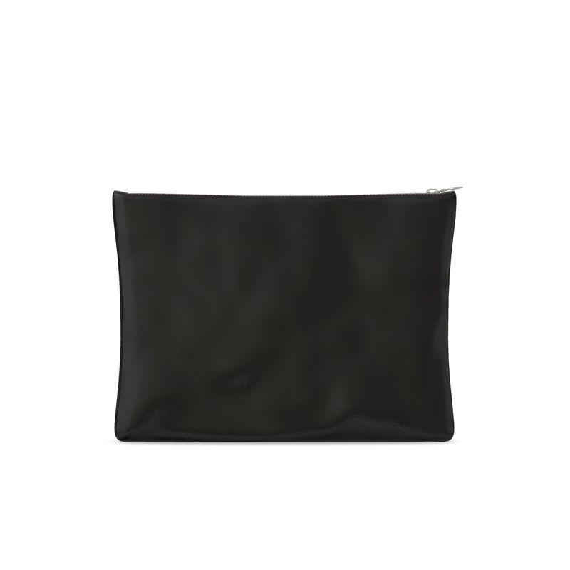 Black Gold Leather Clutch Bag