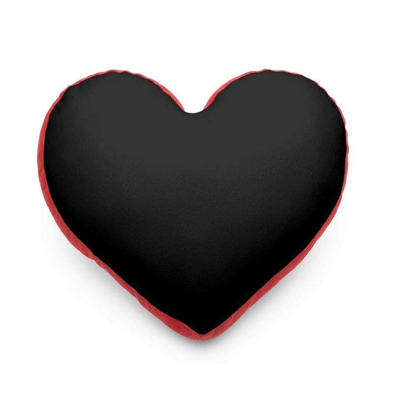 Black Gold Heart Pillow
