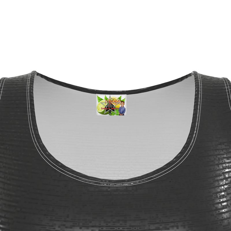 Black Gold Skater Dress