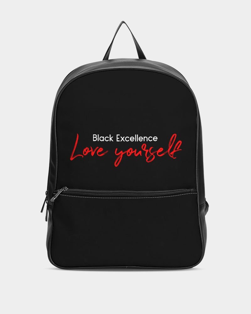Black Excellence Classic Faux Leather Backpack