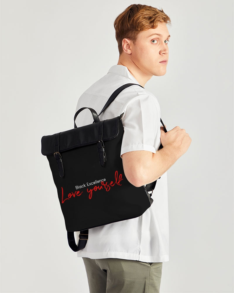 Black Excellence Casual Flap Backpack