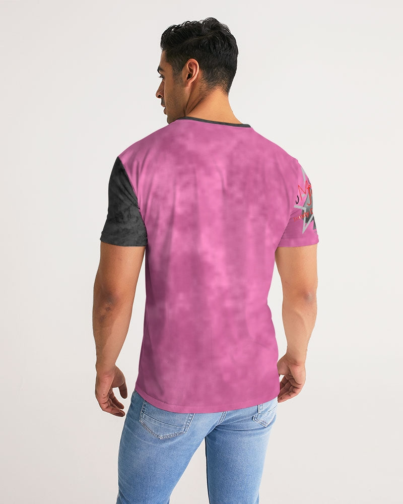 What the pink Men's All-Over Print Tee