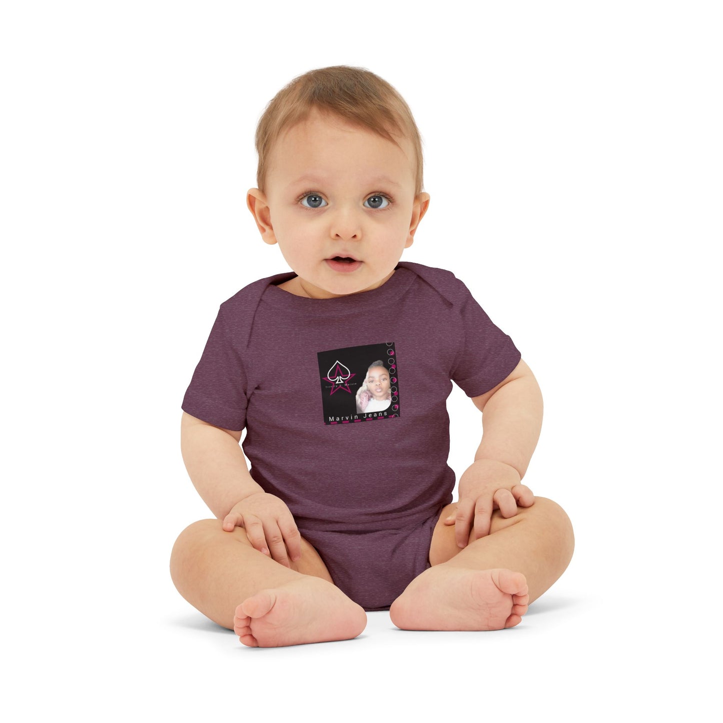 Trinity Cute Infant Jersey One Piece with Personalized Design, Baby Bodysuit, Newborn Gift, Baby Shower Present, Playtime Outfit