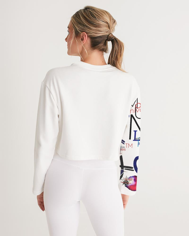 Logo's Women's All-Over Print Cropped Sweatshirt