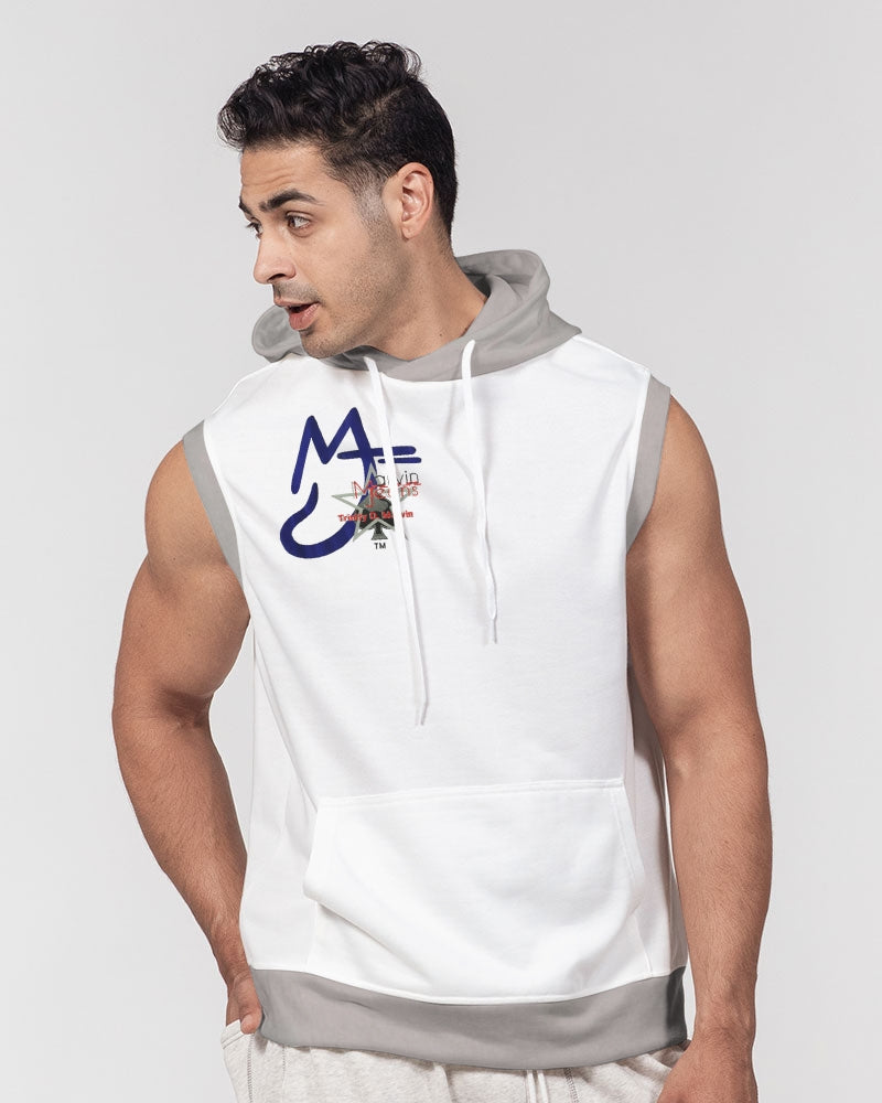 Light grey Men's All-Over Print Heavyweight Sleeveless Hoodie
