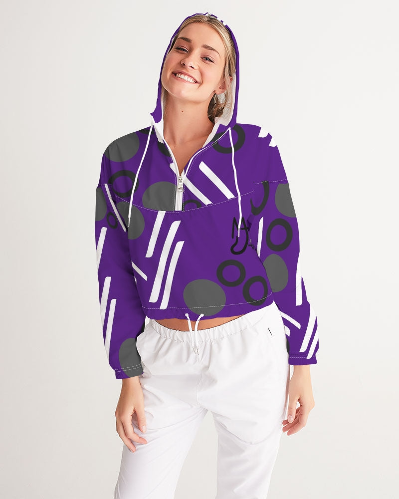 Illusion Women's All-Over Print Cropped Windbreaker