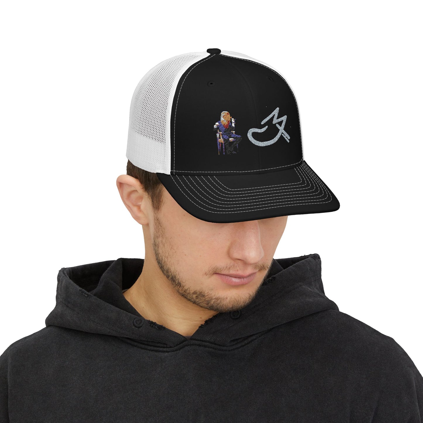 Embroidered Snapback Trucker Cap - Unique Style for Outdoor Adventures, Casual Wear, Gift for Dad, Birthday, Summer Fashion