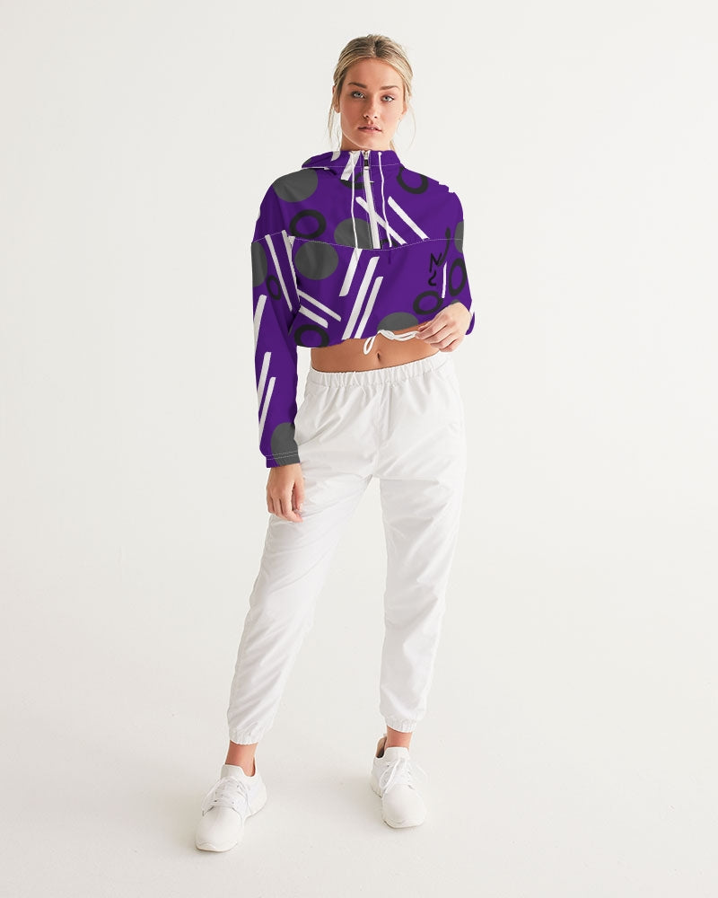 Illusion Women's All-Over Print Cropped Windbreaker