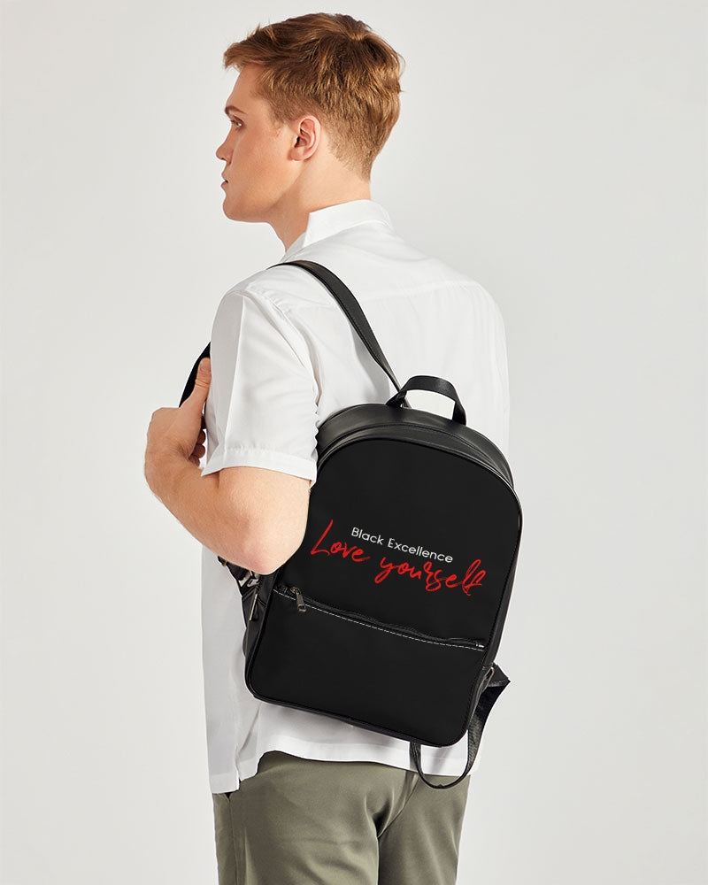 Black Excellence Classic Faux Leather Backpack