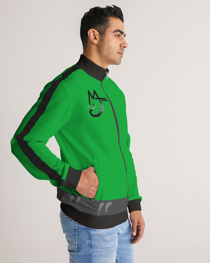 Freeport Men's All-Over Print Stripe Sleeve Track Jacket