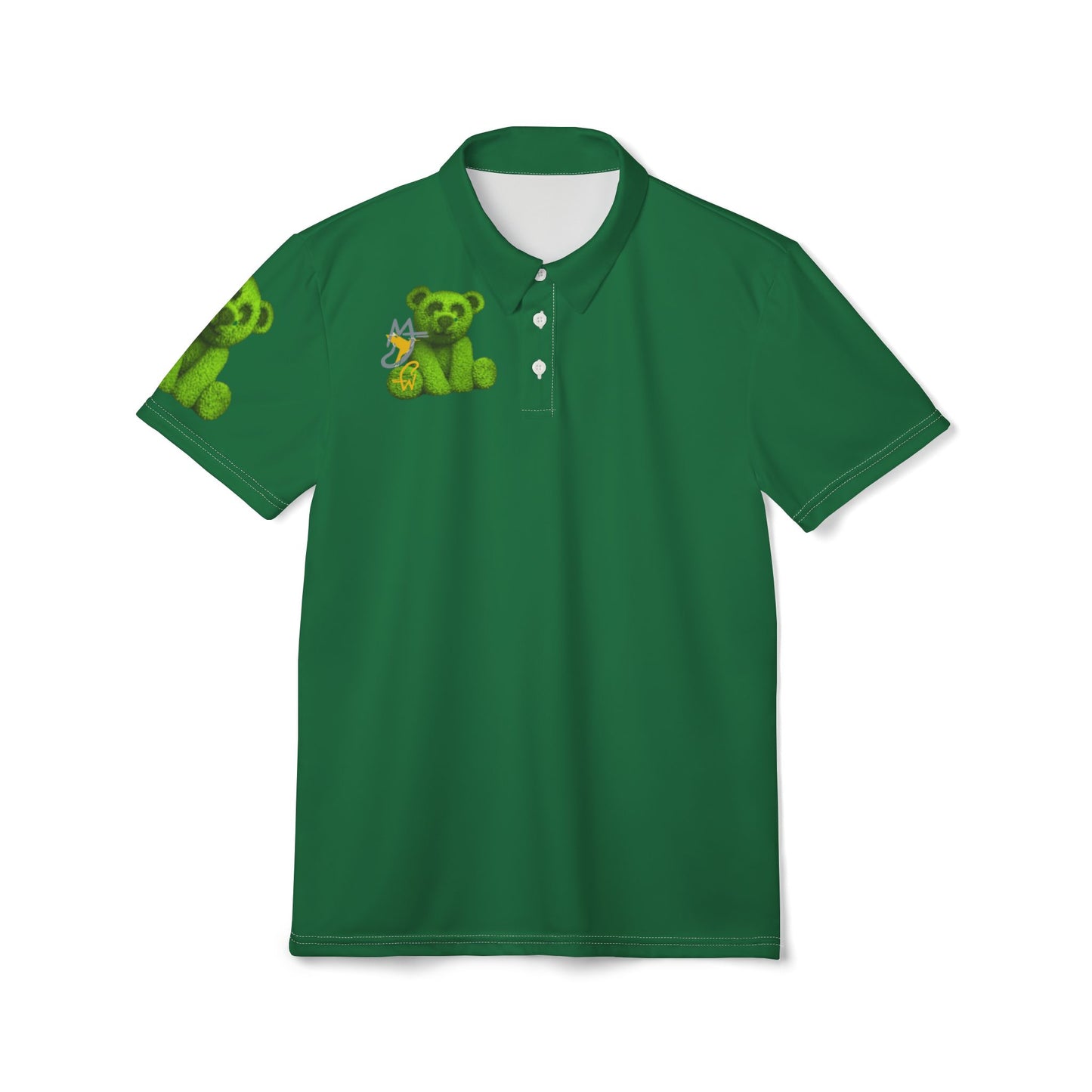 Freeport Whimsical Green Polo Shirt, Unisex Casual Tee, Fun Summer Apparel, Gift for Nature Lovers, Stylish Everyday Wear