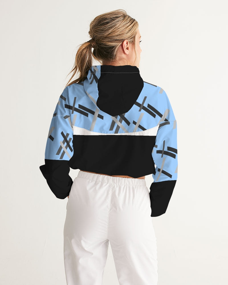 Built on business Women's All-Over Print Cropped Windbreaker