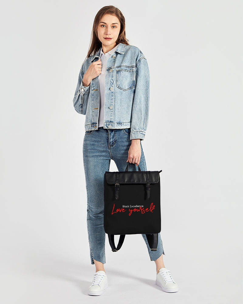 Black Excellence Casual Flap Backpack