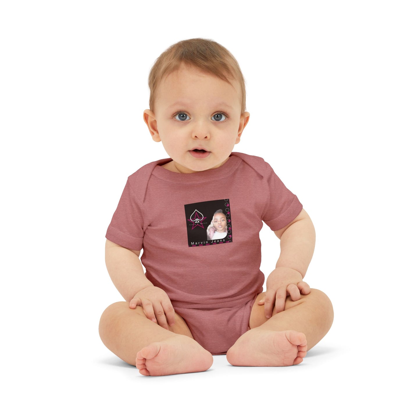 Trinity Cute Infant Jersey One Piece with Personalized Design, Baby Bodysuit, Newborn Gift, Baby Shower Present, Playtime Outfit