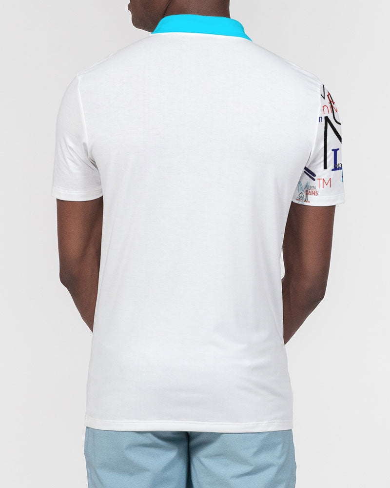 Logo's Men's All-Over Print Slim Fit Short Sleeve Polo
