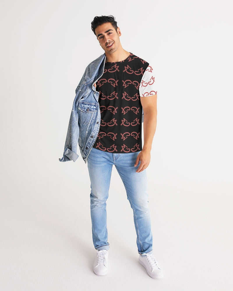 MJ Red & Black Men's All-Over Print Tee