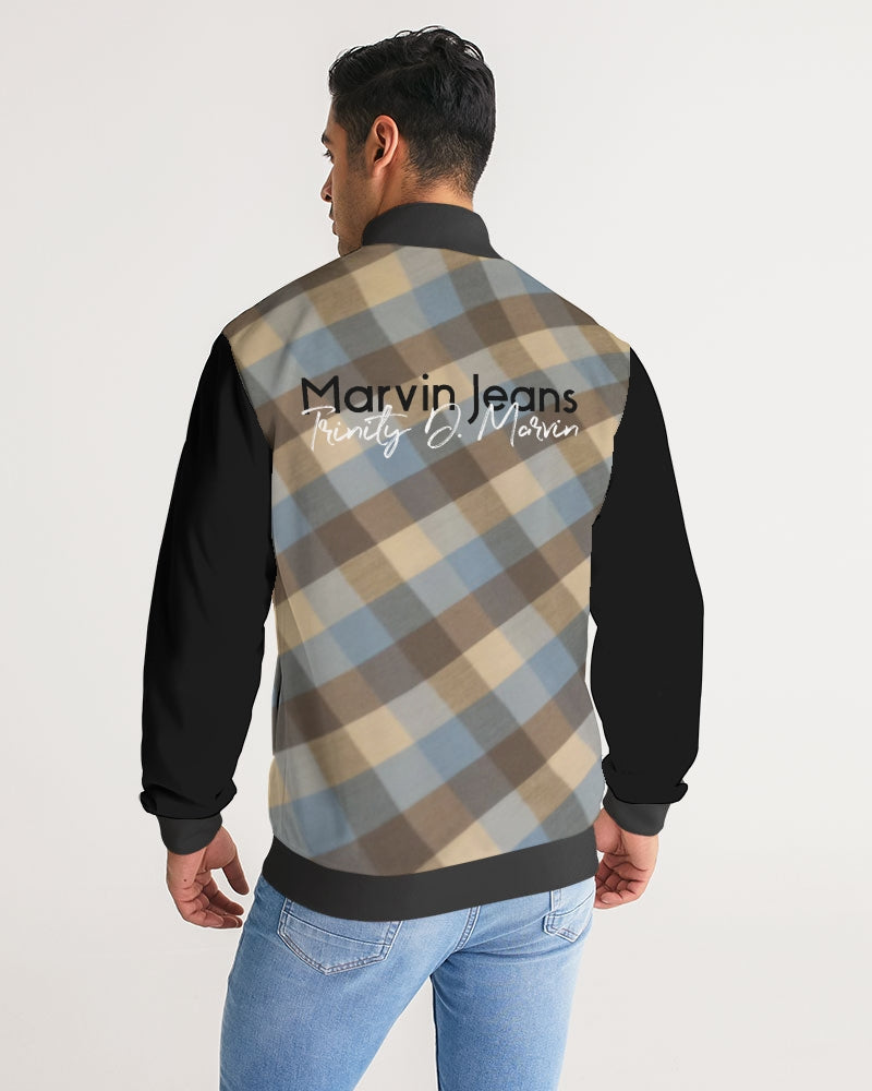 @plaids MJ black Men's All-Over Print Stripe Sleeve Track Jacket