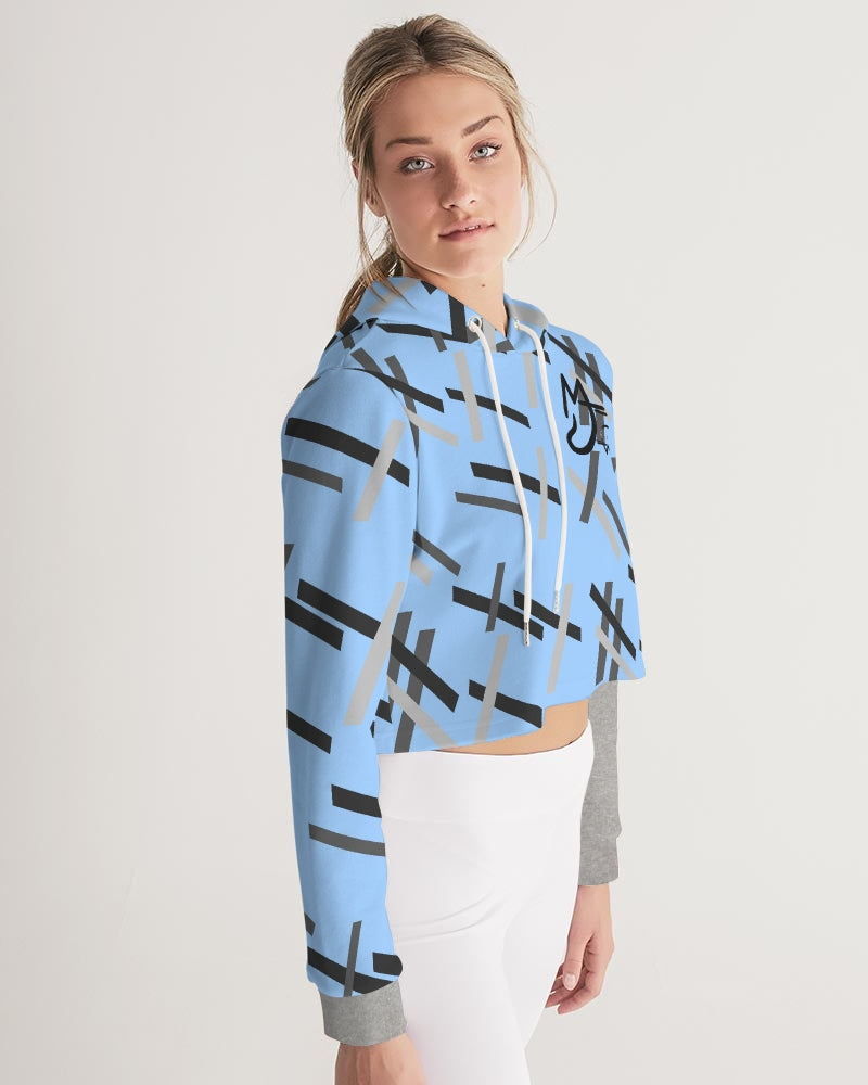 Built on business Women's All-Over Print Cropped Hoodie