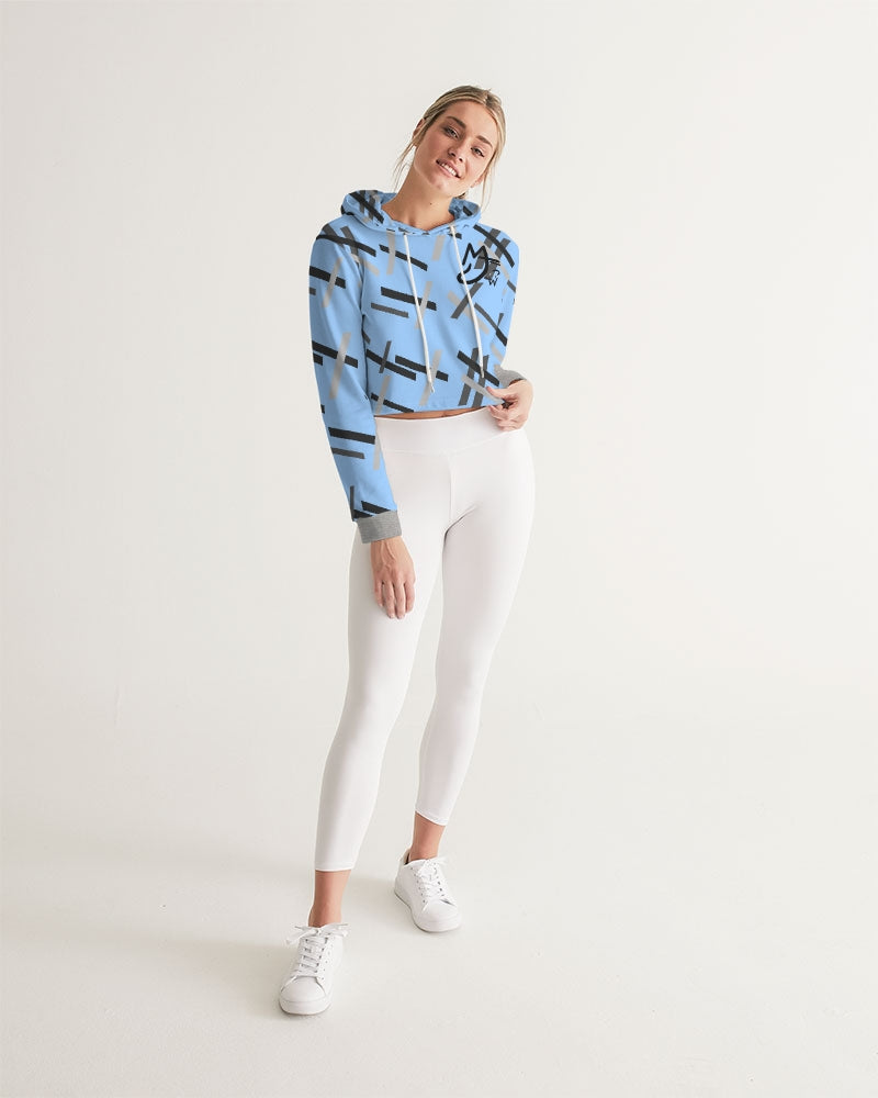 Built on business Women's All-Over Print Cropped Hoodie