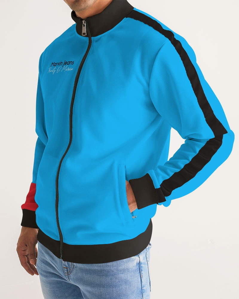 Glorious brand 1.o Men's All-Over Print Stripe Sleeve Track Jacket