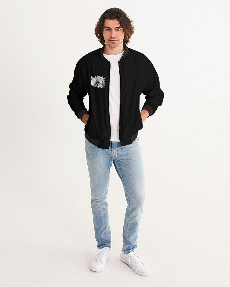 All black MJ Men's All-Over Print Bomber Jacket