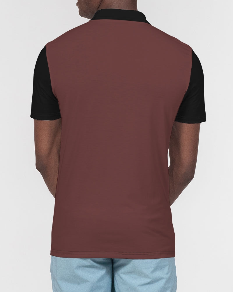 "Blackwood" Men's All-Over Print Slim Fit Short Sleeve Polo