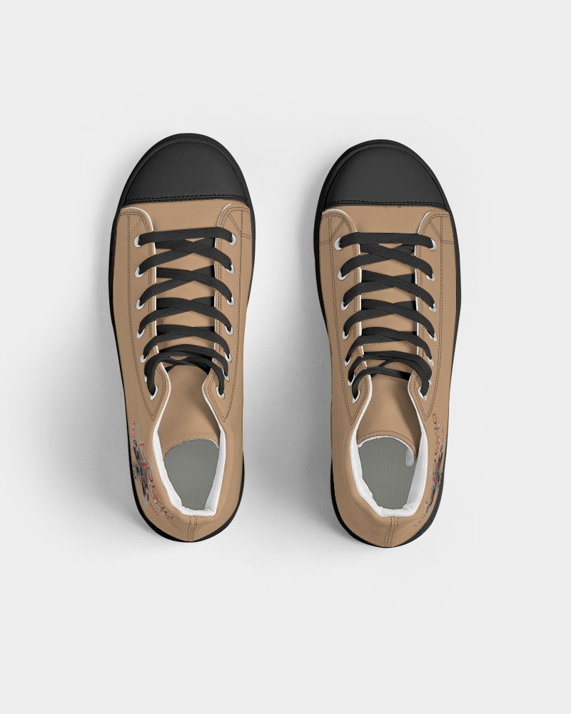 black tip Men's Hightop Canvas Shoe - Black